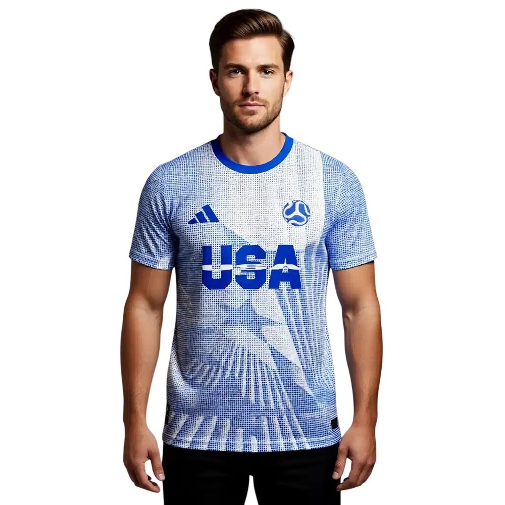 adidas USA Blue and White Men’s Soccer Jersey